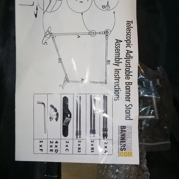 TELESCOPE ADJUSTABLE BANNER STAND